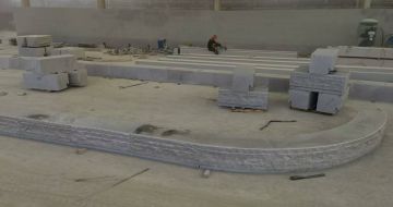 六安 芝麻白整石坐凳（光面+自然面）