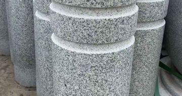六安 芝麻白花岗岩挡车柱、隔离柱多少钱