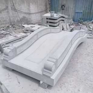 六安 芝麻灰花岗岩园林景观 小石桥