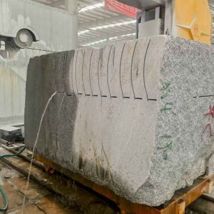 六安 602，大花芙蓉白，绳锯加工弧形路沿石