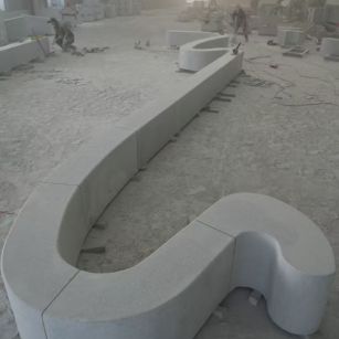 六安 花岗岩整石坐凳拼装