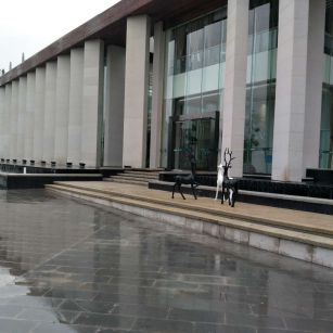 六安芝麻白花岗岩在建筑上的应用