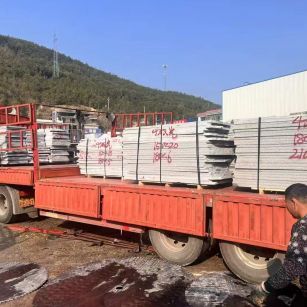 六安 芝麻灰花岗岩光面毛板出货日常