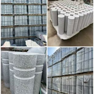 六安 芝麻白花岗岩挡车柱、隔离柱多少钱