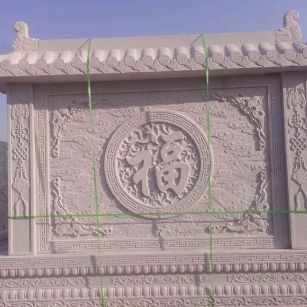 六安 芝麻白花岗岩屏风，照壁，影壁