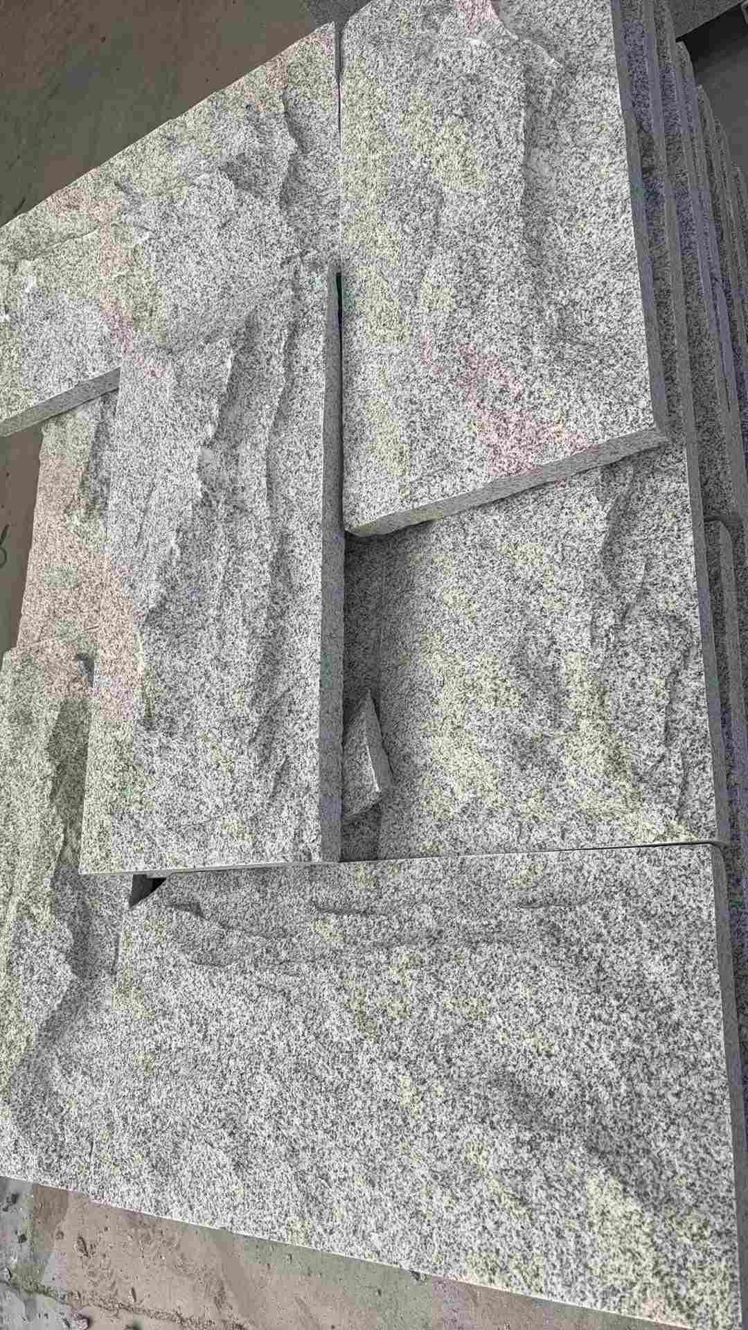 六安 芝麻白自然面花岗岩成品板