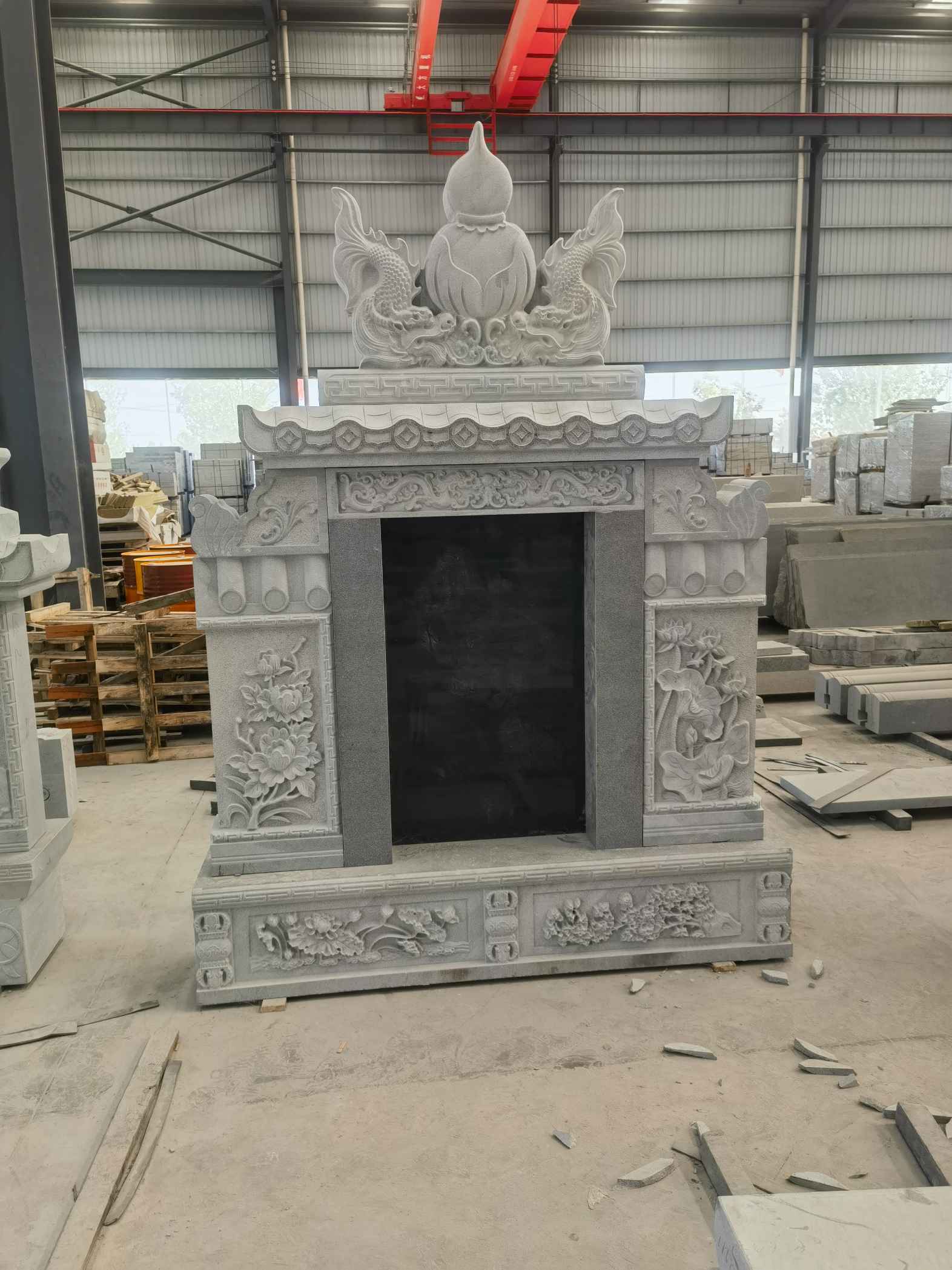 六安 芝麻灰高档墓碑、土墓，一套也支持定做