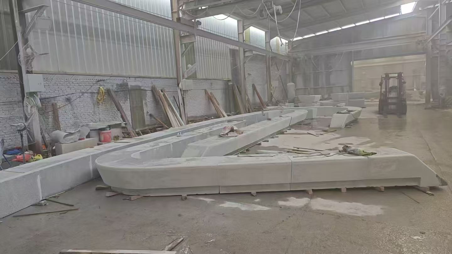 六安 花岗岩整石坐凳拼装